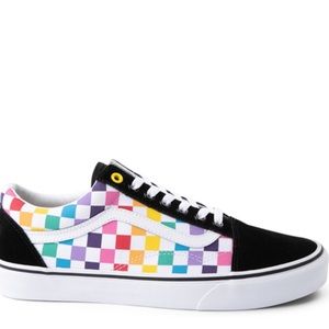 Size 5.5Y Checkered Board Class Rainbow Vans. Comes with Box!!